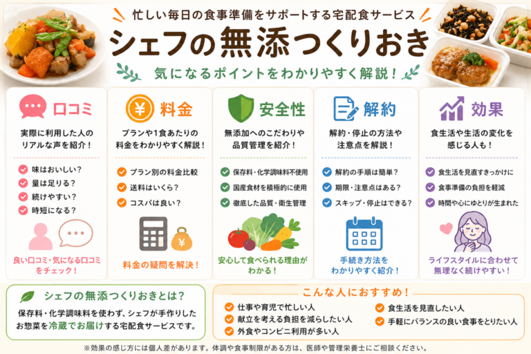 シェフの無添つくりおき効果